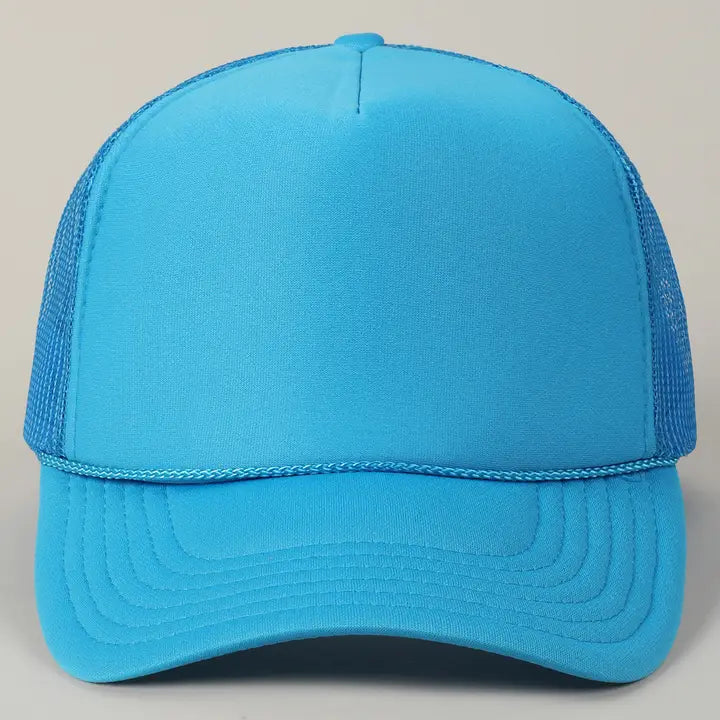 Solid Color Otto 5-Panel Foam Mesh Back Trucker Hat