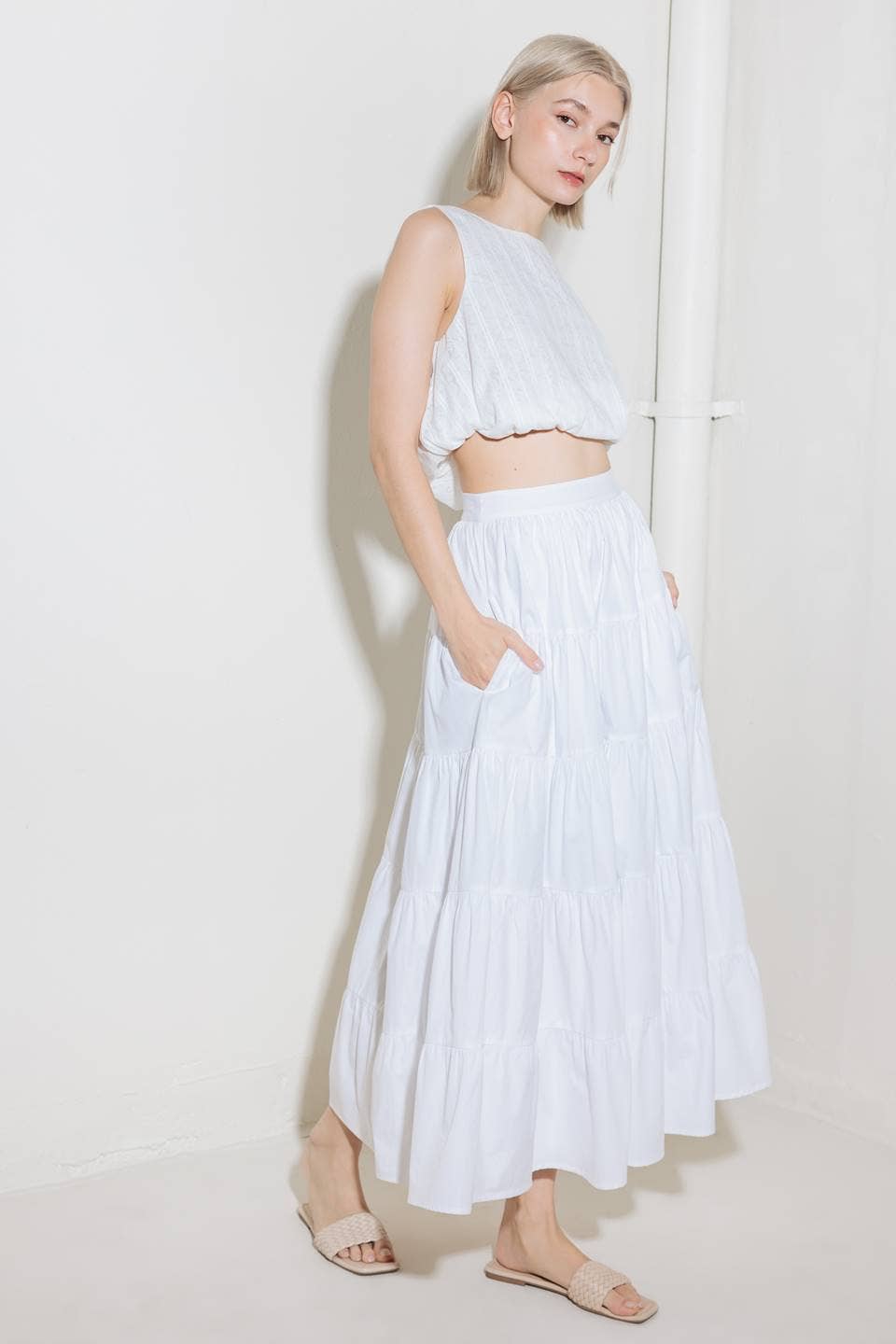 White Midi Skirt
