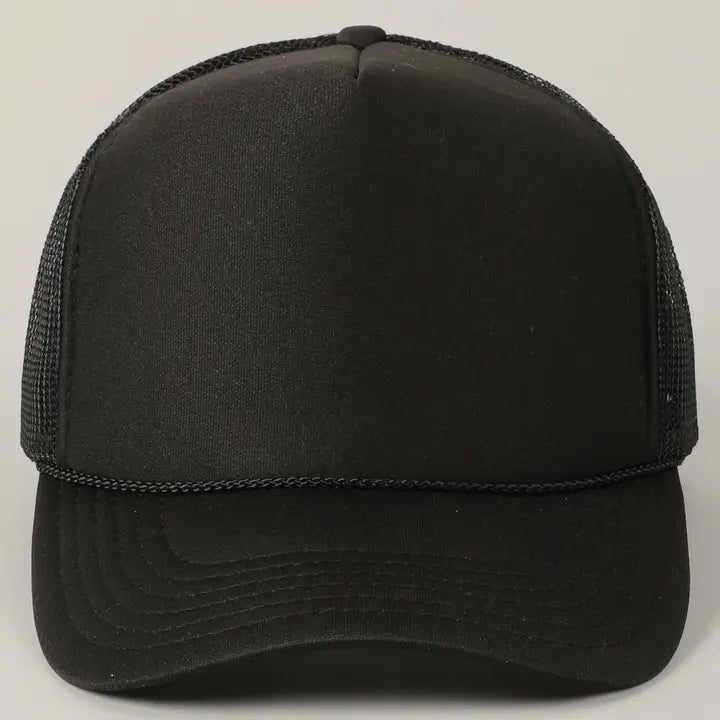 Solid Color Otto 5-Panel Foam Mesh Back Trucker Hat