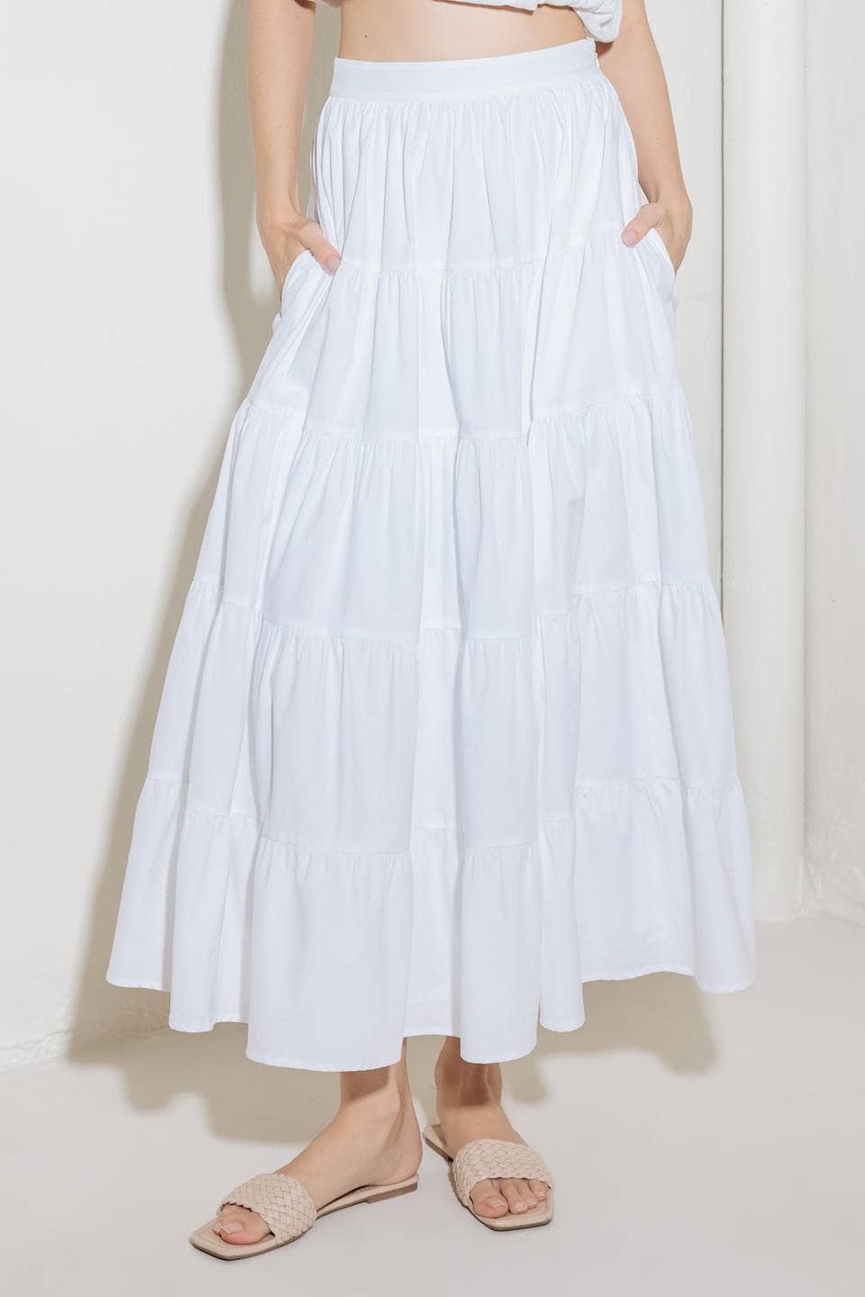White Midi Skirt