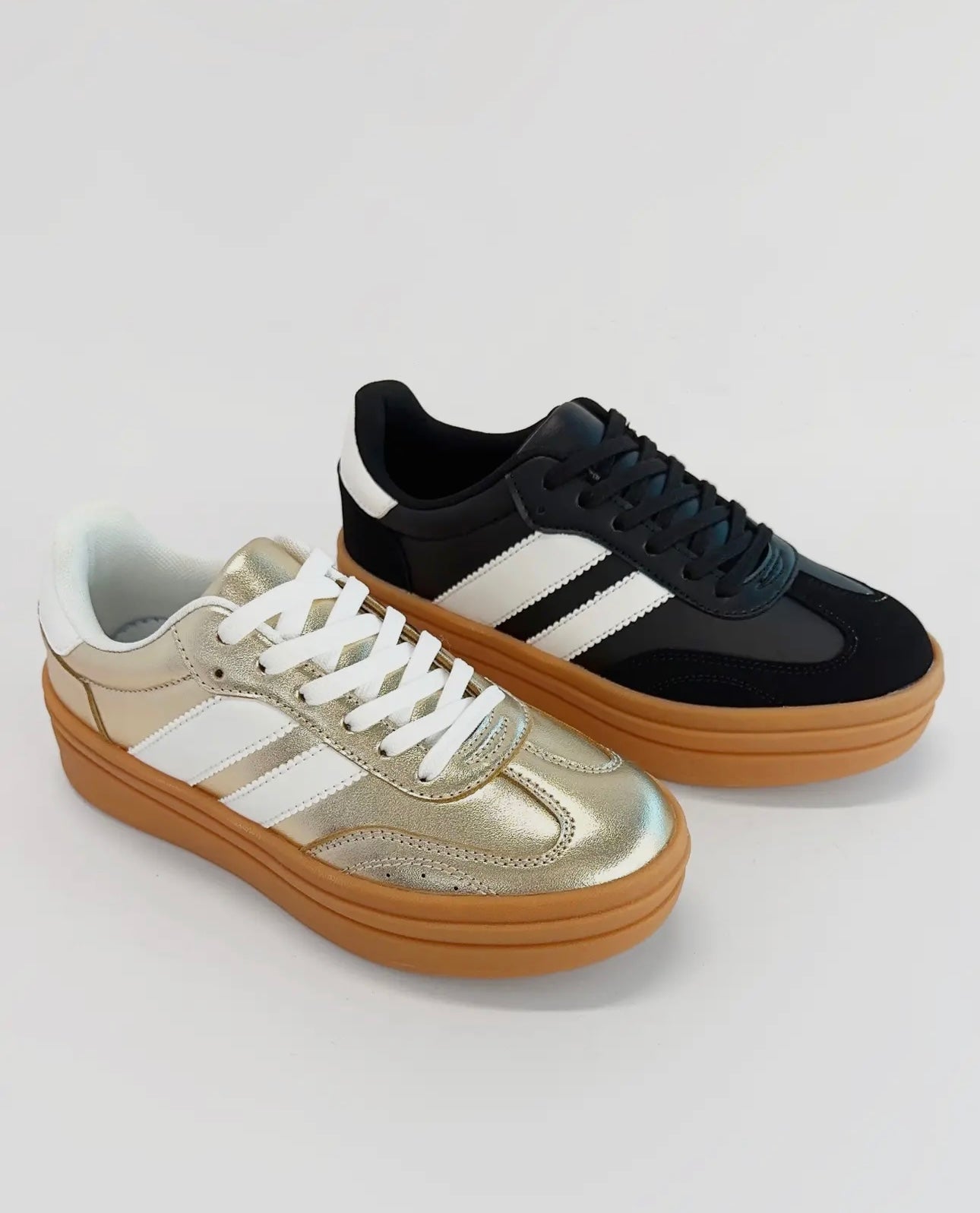 Gold Platform Sneakers