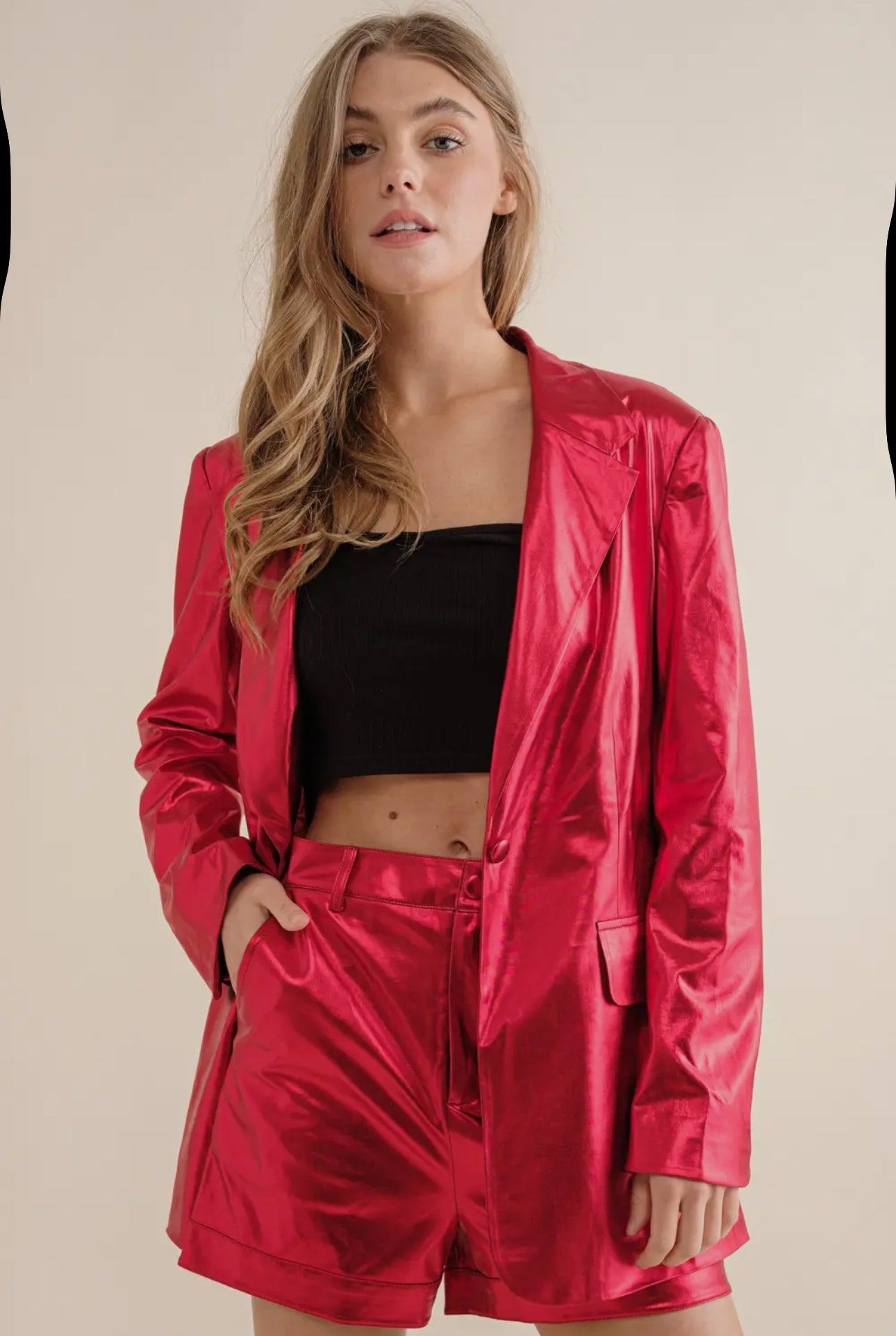 Metallic Blazer Set