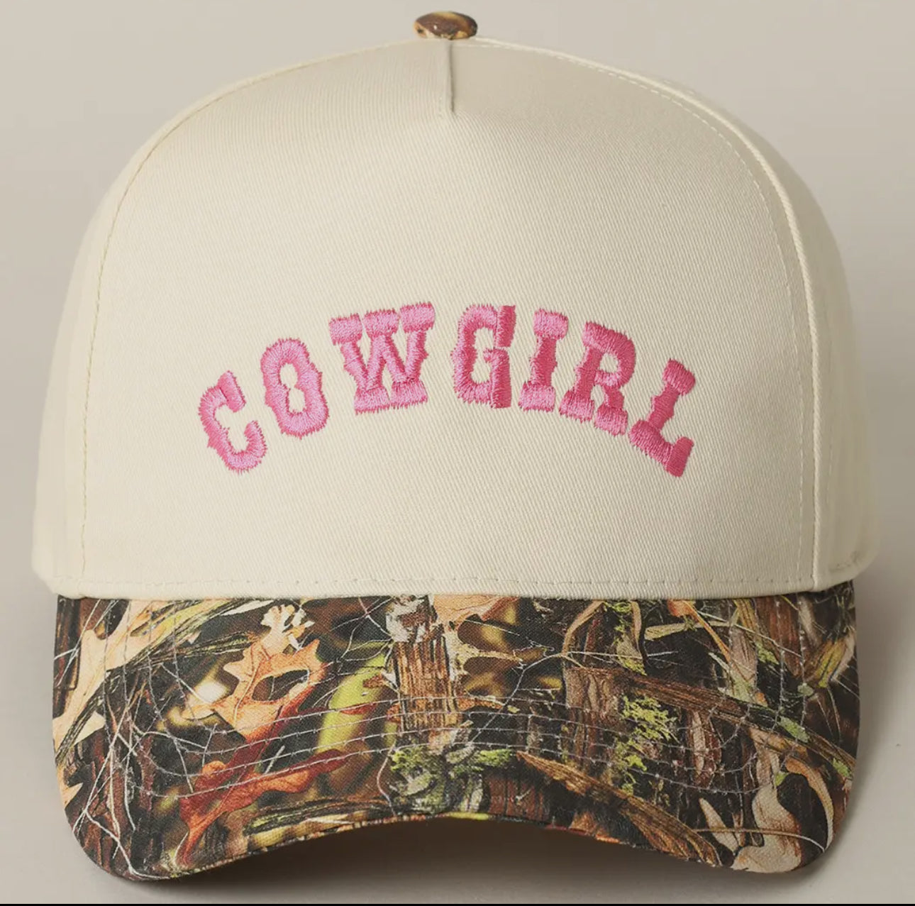 Cowgirl Camo/Pink Two Tone Hat