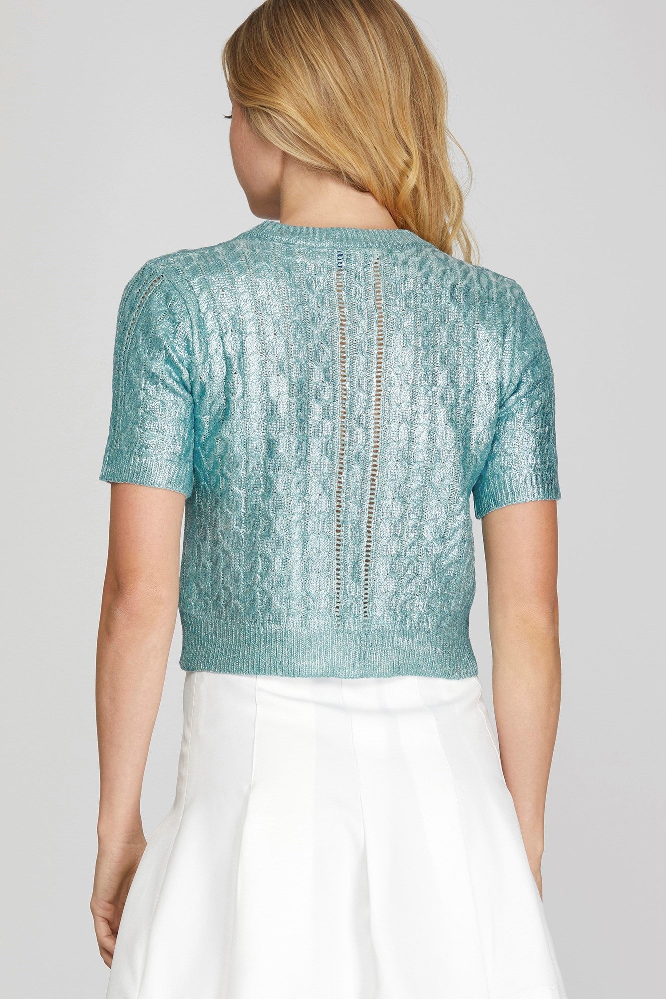 Foil Sweater Top