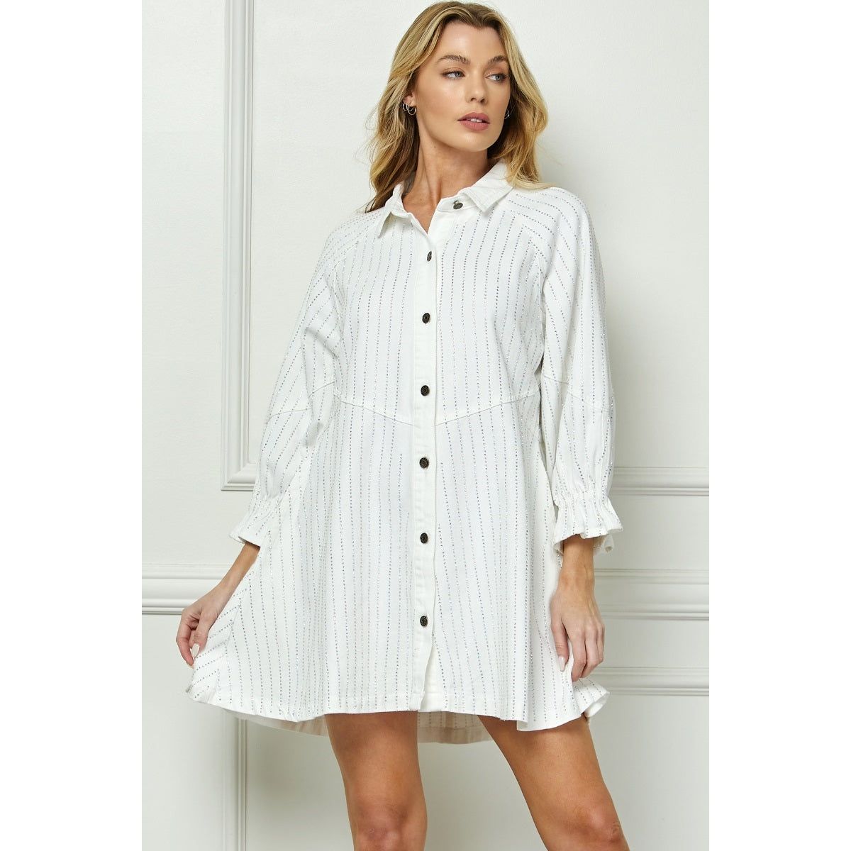 Rhinestone Denim Dress