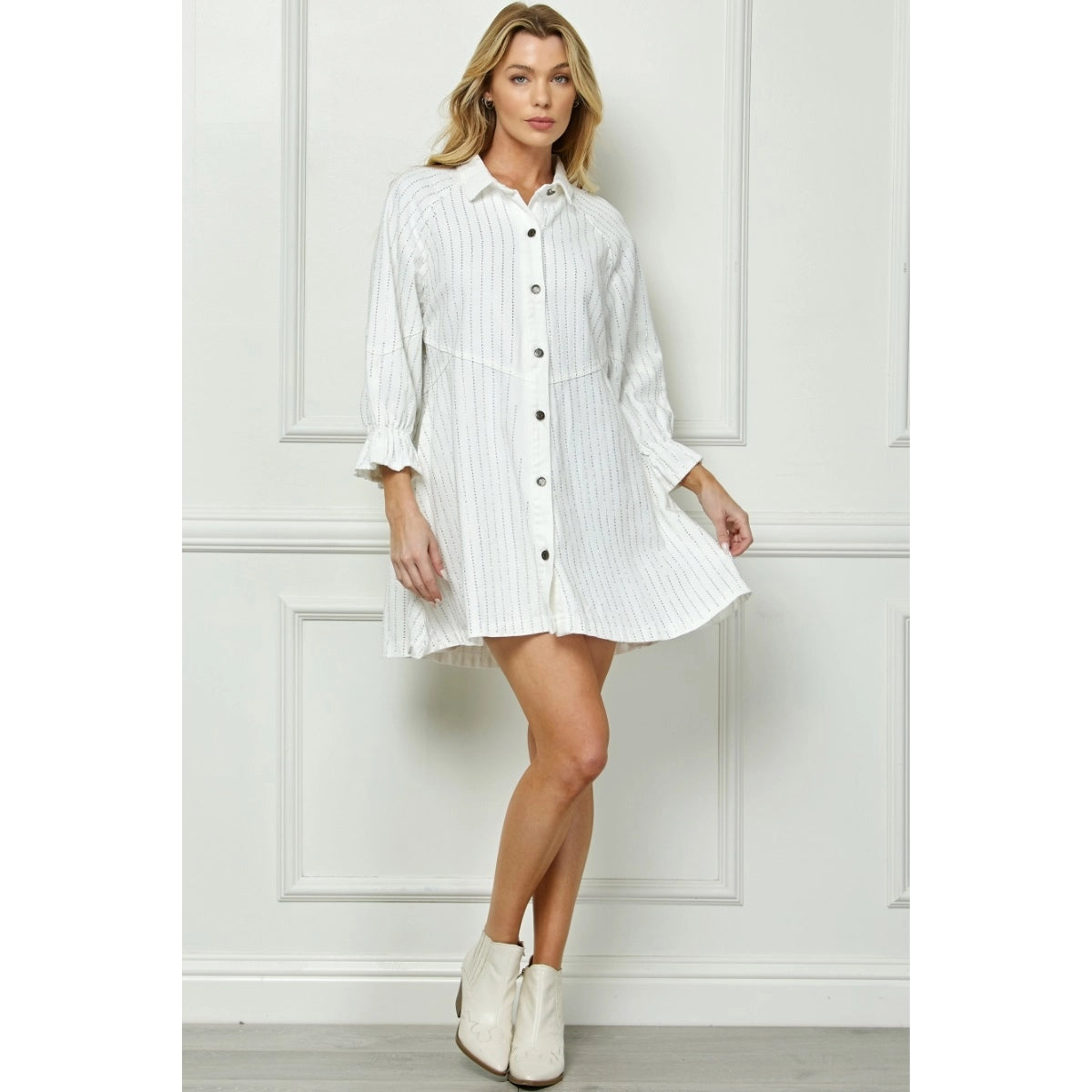Rhinestone Denim Dress