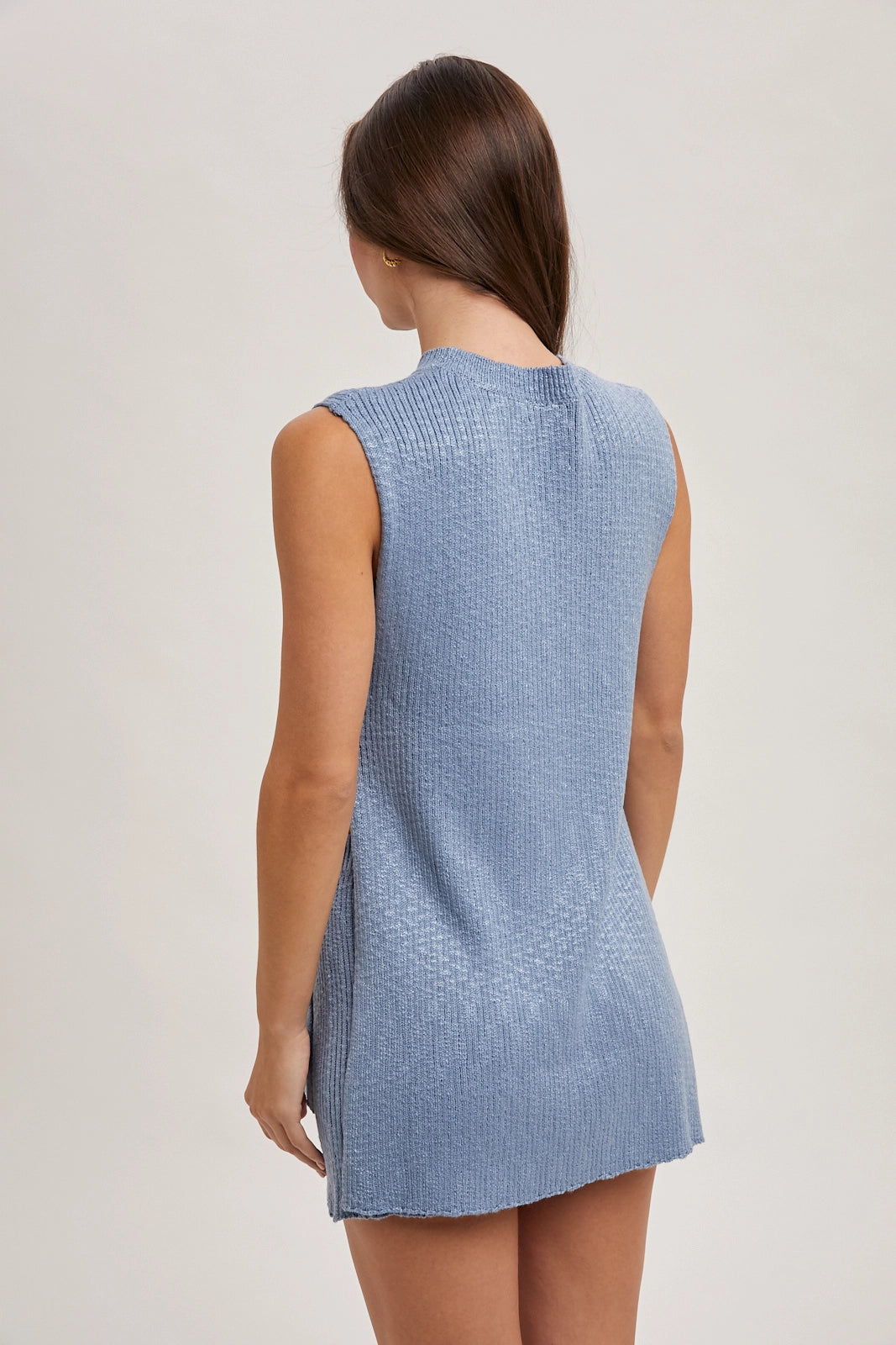 Chambray Knit Sweater Set
