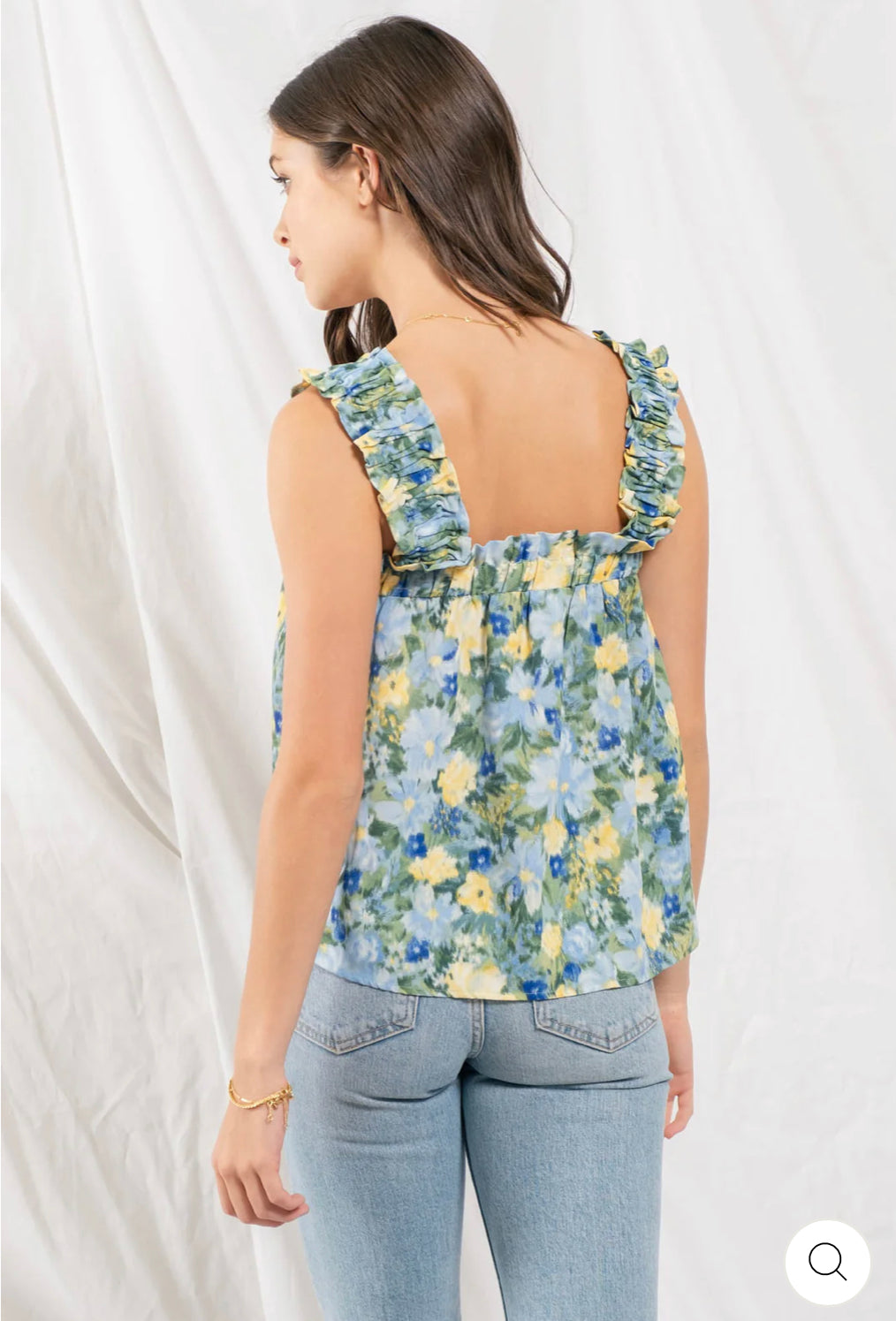 Ruched Straps Woven Top
