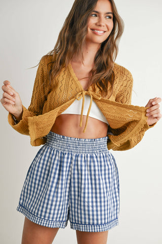 Knitted Tie-Front Cardigan