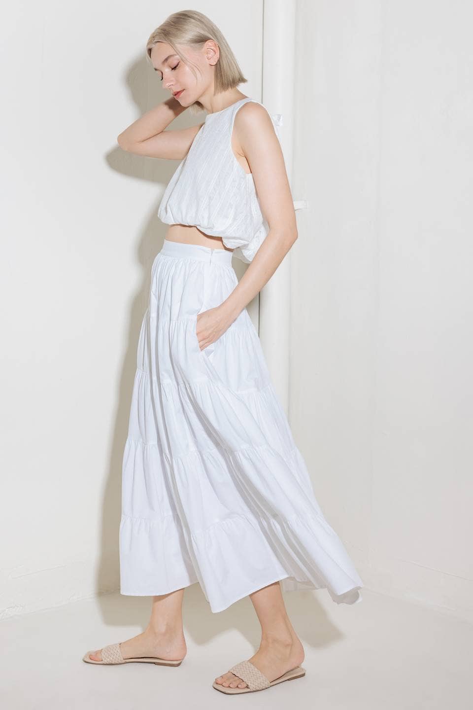 White Midi Skirt