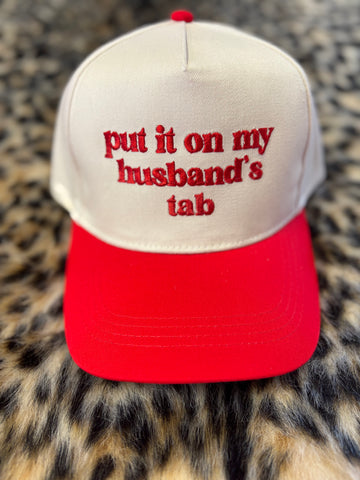 Put it on my Husbands Tab Hat