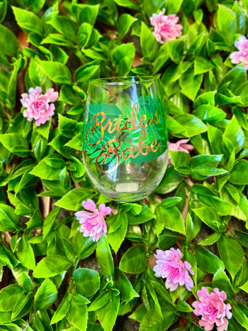 Bride's Babe Wine Glass