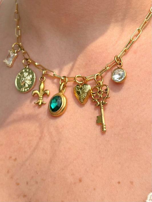 Vintage Link Charm Necklace