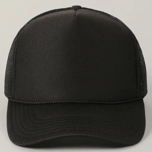 Solid Color Otto 5-Panel Foam Mesh Back Trucker Hat