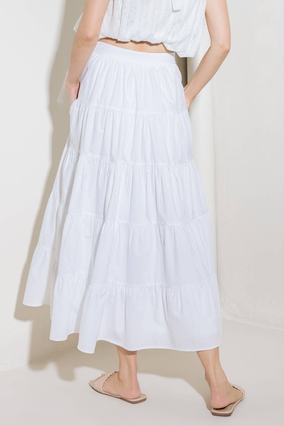 White Midi Skirt