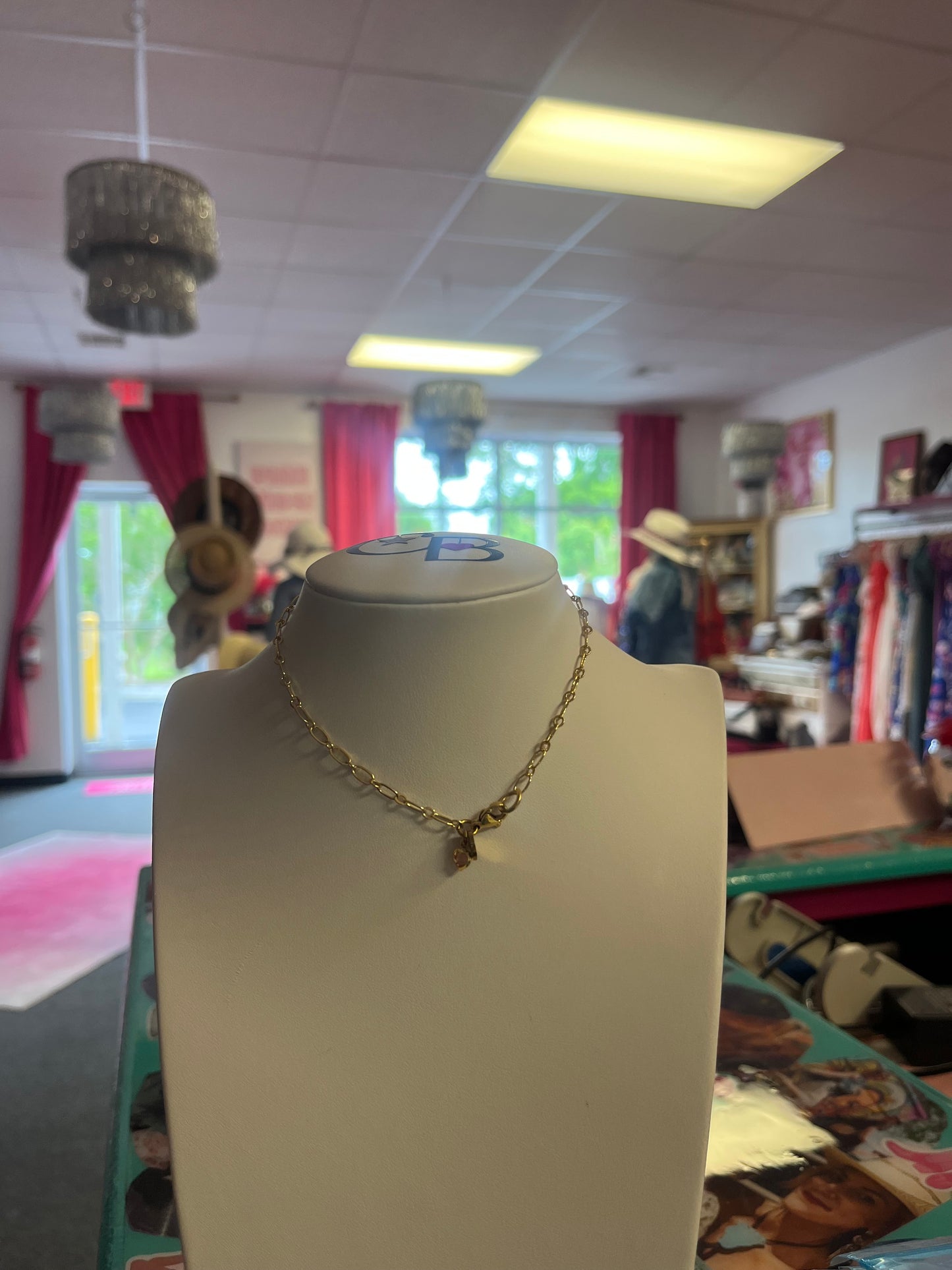 Gold Christie Chain Charm Anklet | 10"