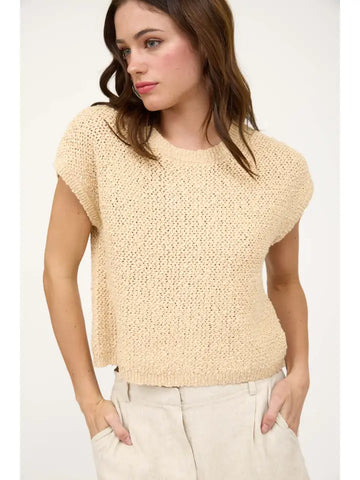 Crochet Knit Sweater Top