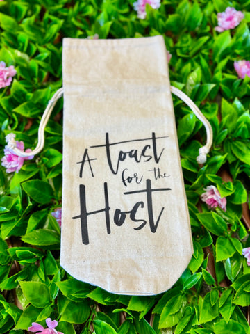 A Toast for the Host Wine Bottle Holder