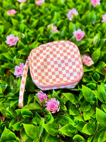 Pink Plaid Pouch