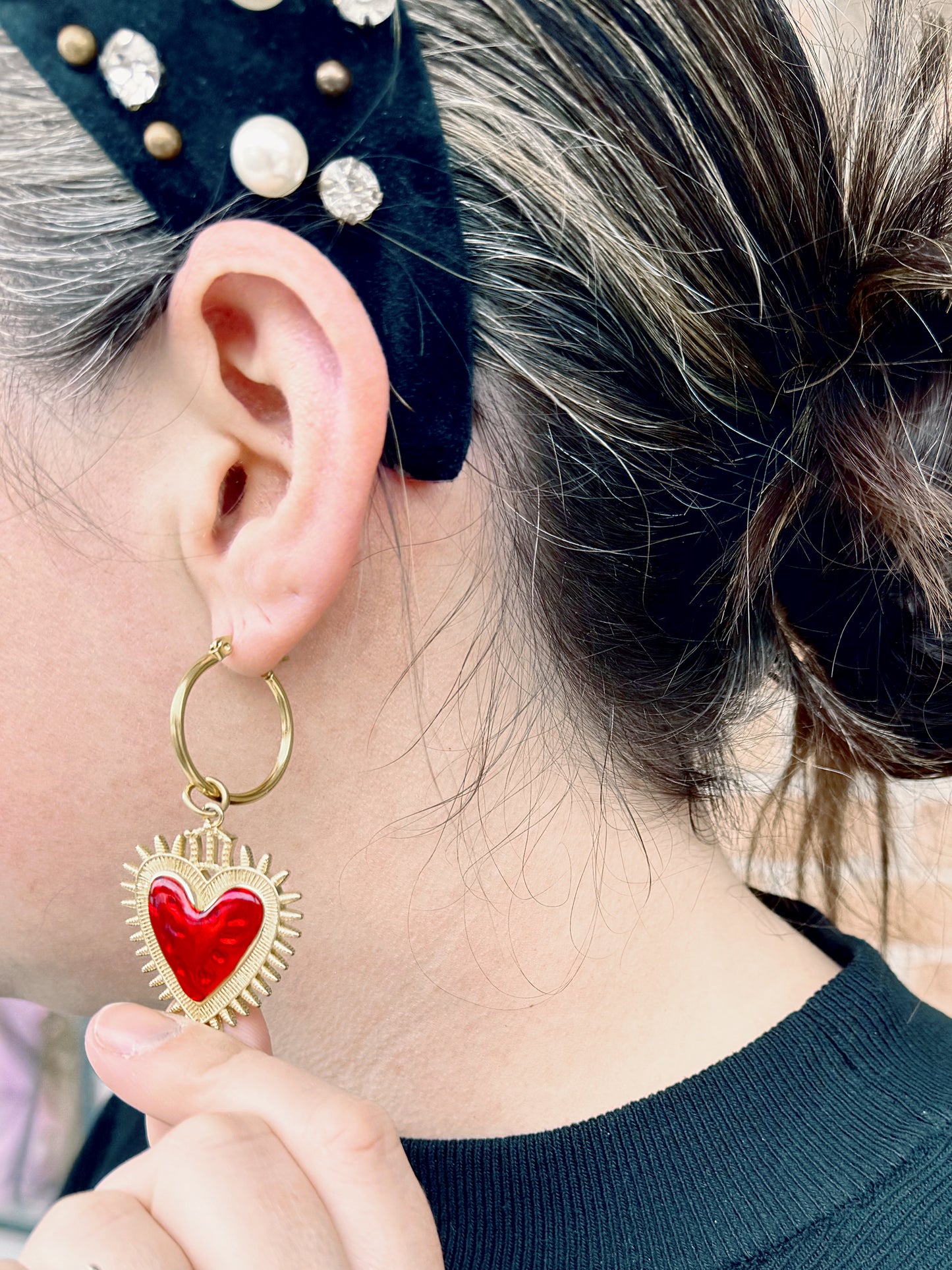 Red Heart Earrings