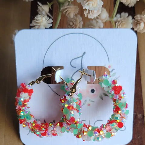 Christmas Glitter Earrings