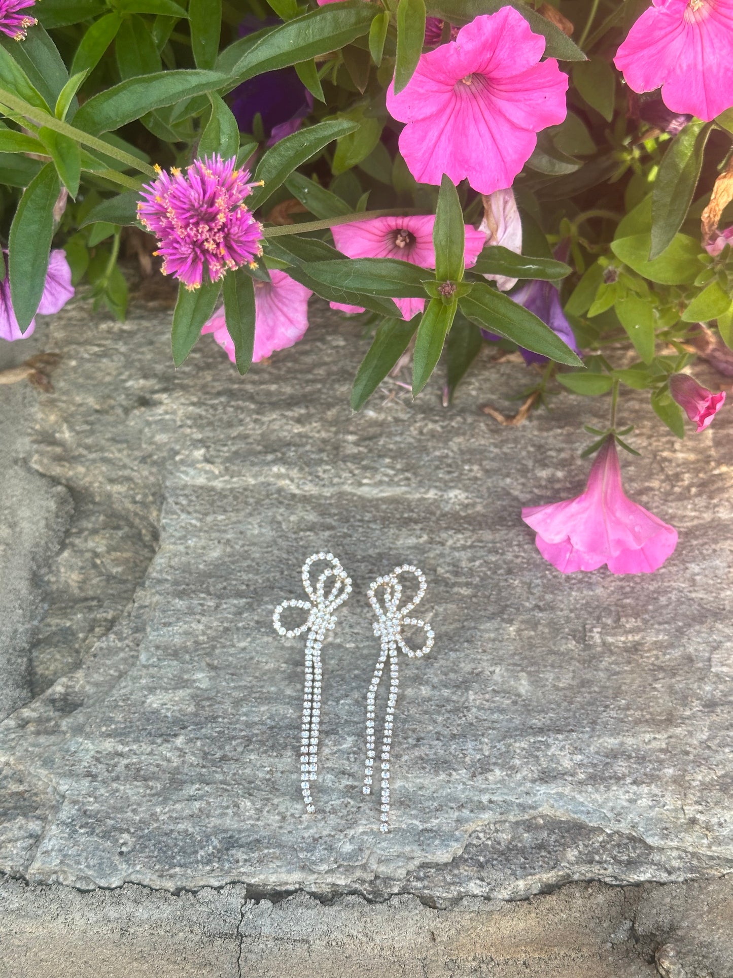 Bow Dazzle Drop Earrings