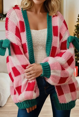 Christmas Plaid Cardigan