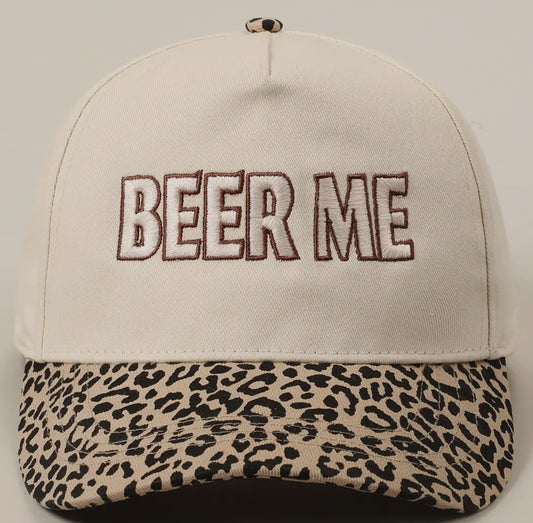 Beer Me Leopard Camo Hat