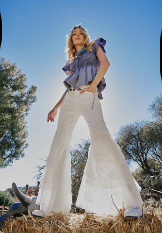 White Bell Bottoms