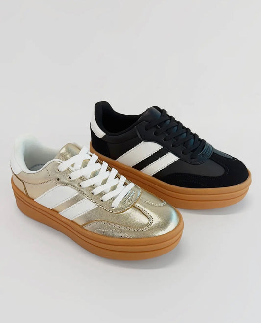 Gold Platform Sneakers