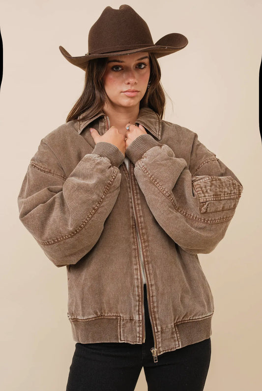 Oversized Bomber Jacket