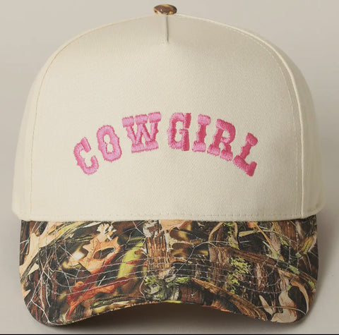 Cowgirl Camo/Pink Two Tone Hat