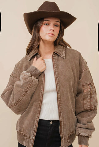 Oversized Bomber Jacket