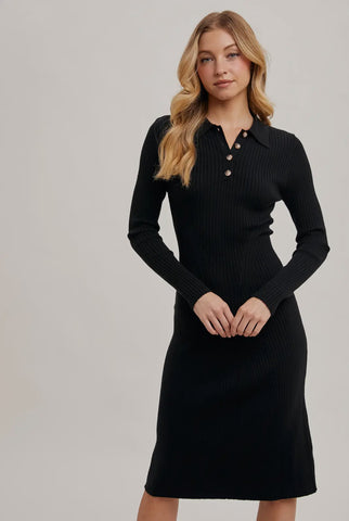 Ribbed Midi Dress