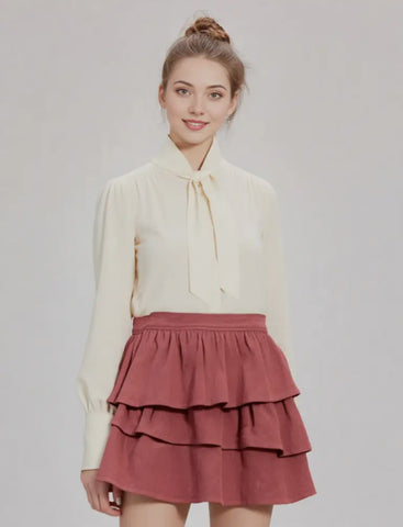 Ruffled Corduroy Skirt