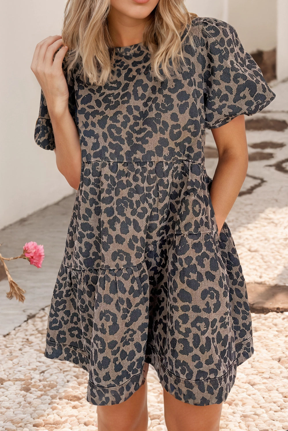 Denim Leopard Mini