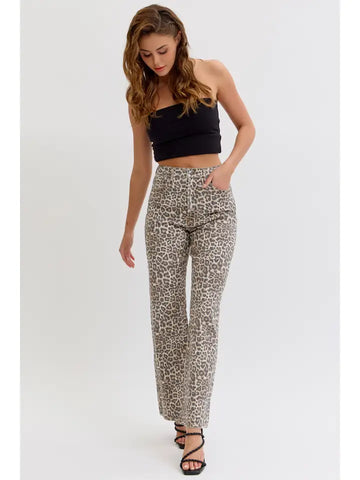 Leopard Dad Jeans