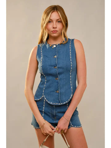 Denim Rhinestone Set