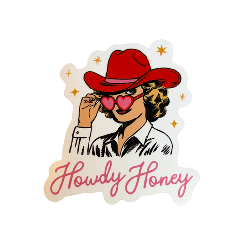 Howdy Honey Cowgirl Sticker