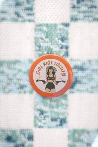 Girl Riot Society Round Pin - Grace