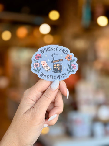 Whiskey and Wildflowers Sticker
