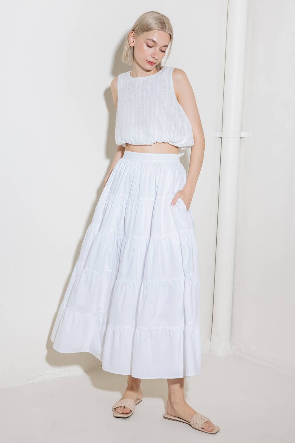White Midi Skirt