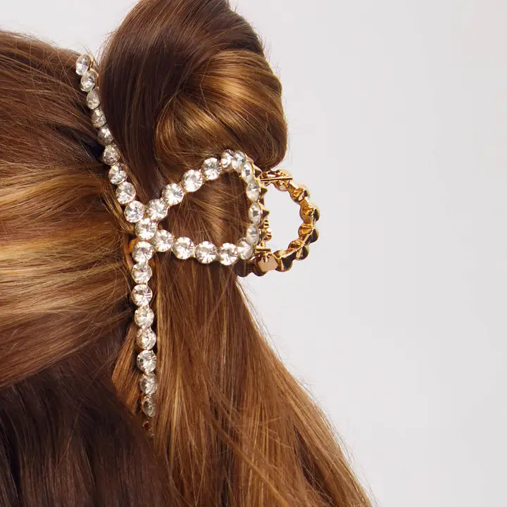 Metal Rhinestone Loop Claw Clip 1pc