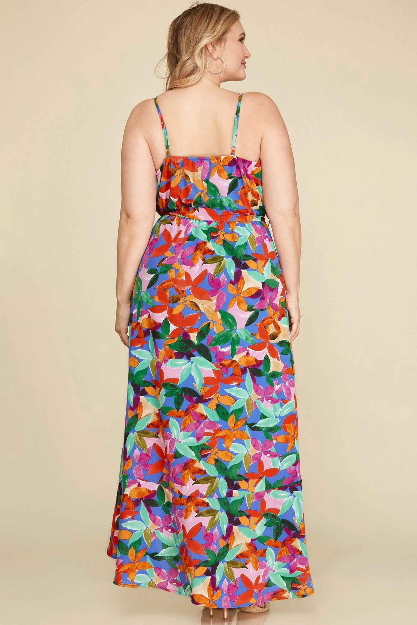 Plus Size Ruffle Wrap Dress
