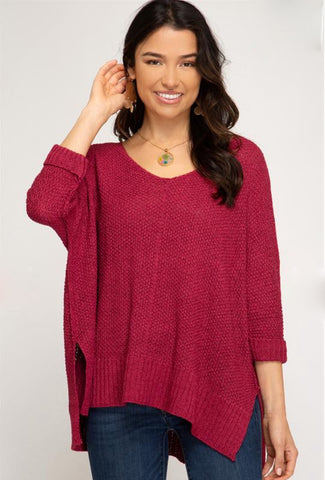 One Size Berry Sweater