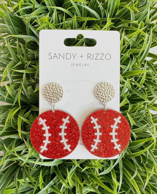 Red Baseball Dangle