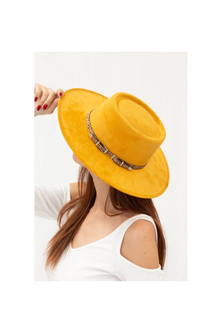 St George Mustard Suede Pork Pie Hat