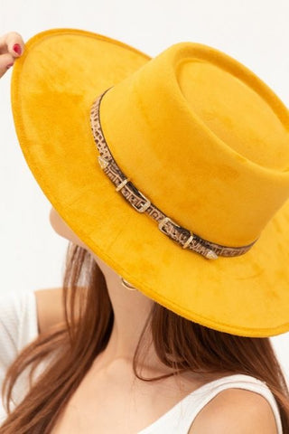 St George Mustard Suede Pork Pie Hat