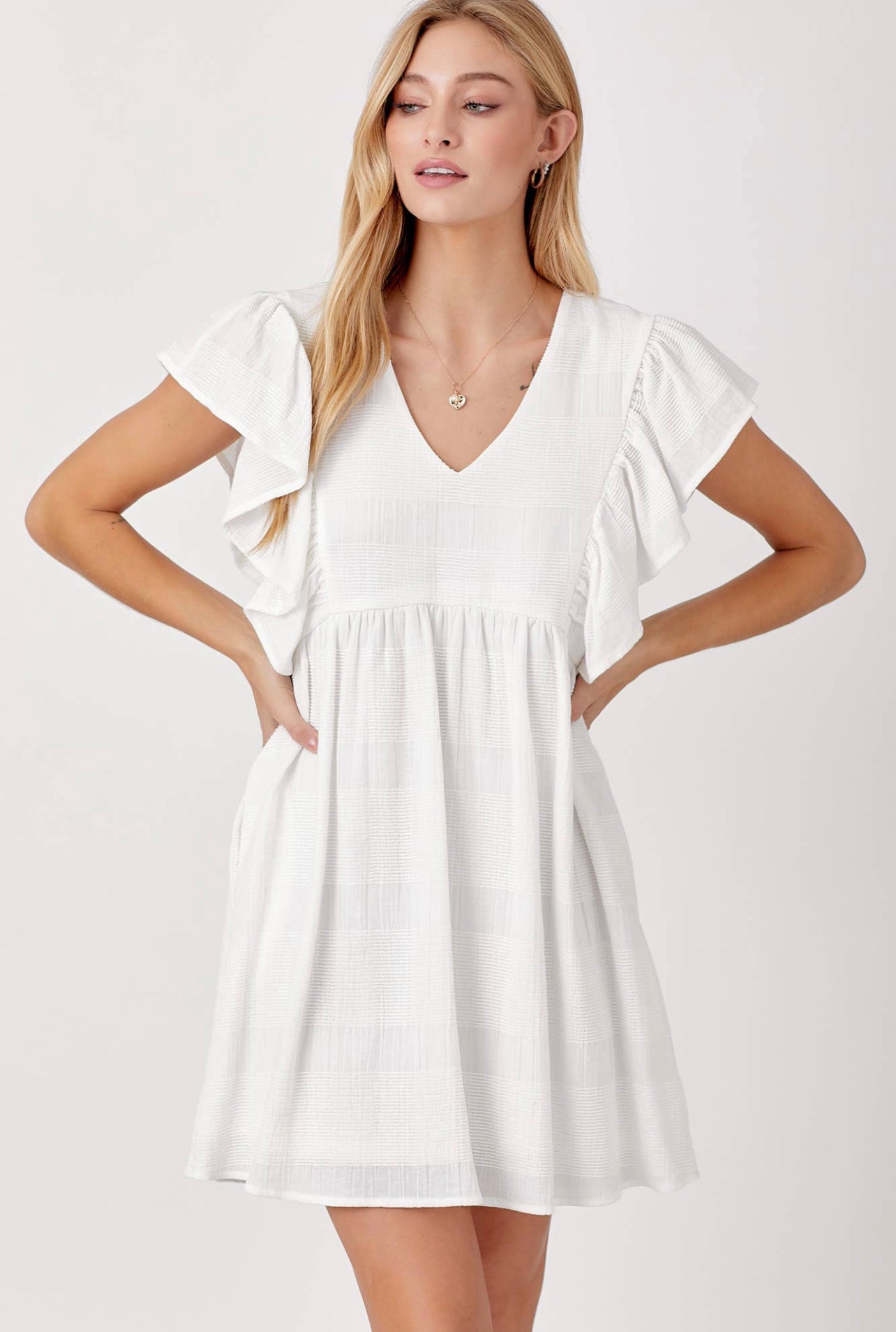 Flutter Sleeve Dress