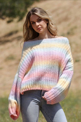 Rainbow Knit Sweater